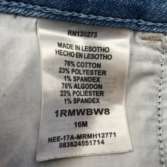 Riders By Lee Womens Jean  Shorts Size 16M Mid Rise Blue Denim Casual Summer - Picture 4 of 13